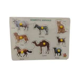 Domestic Animal Wooden Puzzle |   Wooden  |   Educational Toys| 3+ Years