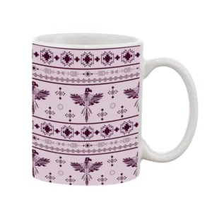 Printed Ceramic Coffee Mug - 1 Pieces, White, 11oz