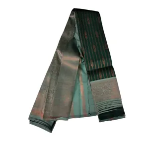 Women's Soft Silk Wooven Saree With Unstitched Blouse 5.5Mtr (Green)