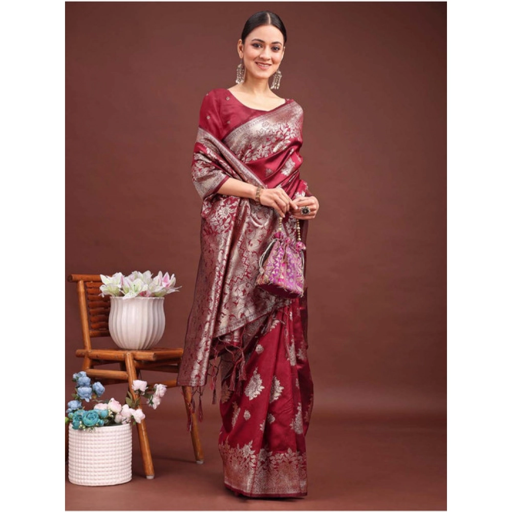 PID-65264-Women-s-Banarasi-Silk-Printed-Saree-With-Unstitched-Blouse-5-5-Mtr-Maroon-3-1000×1000-1.webp