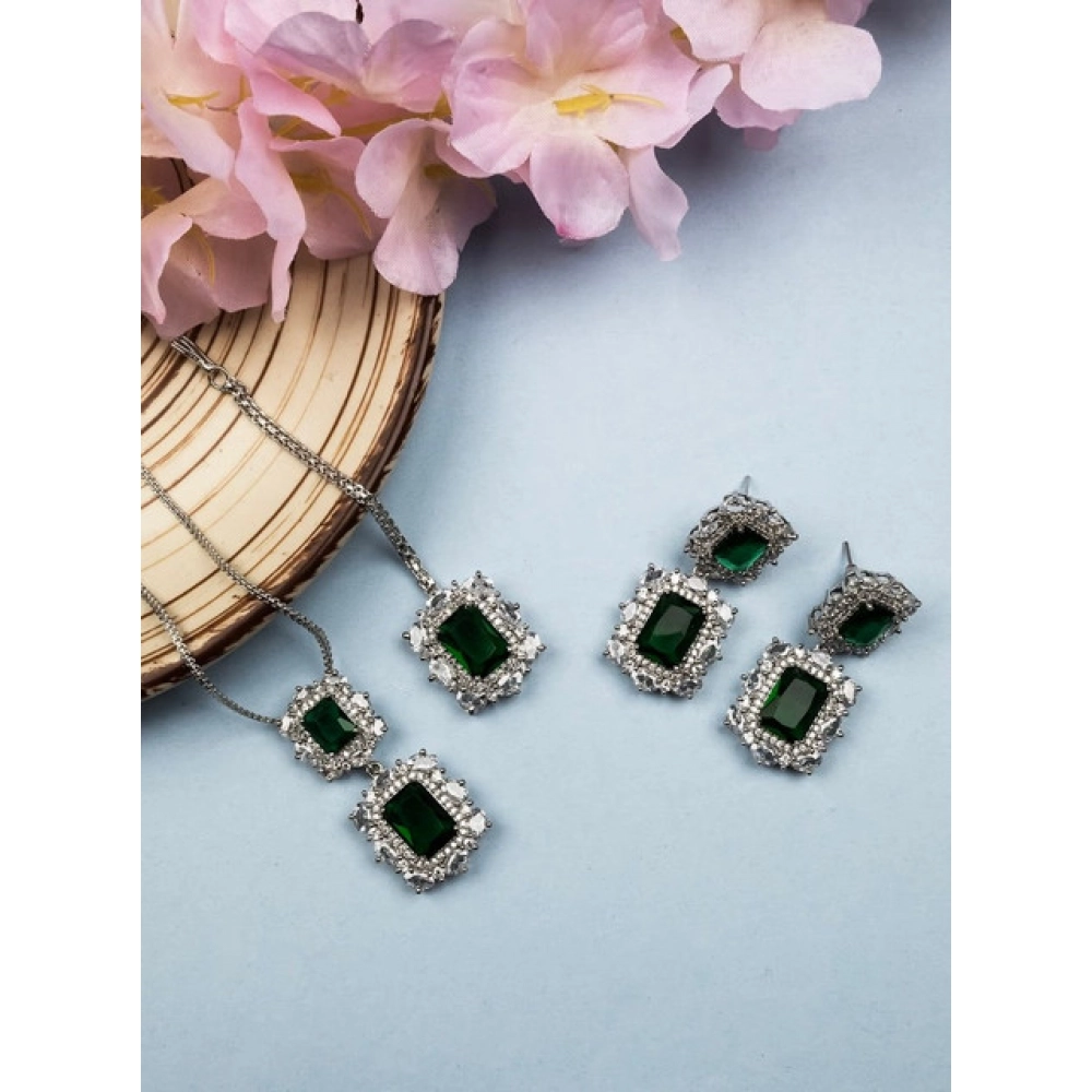 PID-66288-Women-s-Brass-Silver-Plated-Pendant-Set-Green-3-1000×1000-1.webp