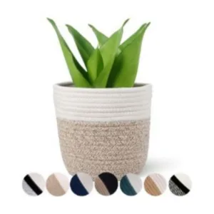 Cotton Flower Pot With Out Lid (White-Kidi)