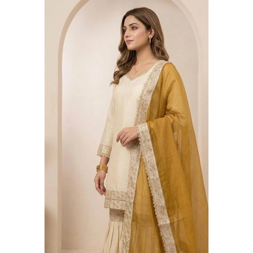 PID-66487-Women-s-Silk-Embroidered-3-4th-Sleeve-Round-Kurti-With-Palazzo-and-Dupatta-Set-Cream-2-1000×1000-1.webp
