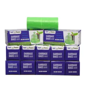 Pack of 12 Biodegradeable Vegetable-Paper 17 x 19 Inches Garbage Bag (Green)